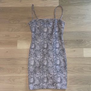 re:named snakeskin bodycon dress